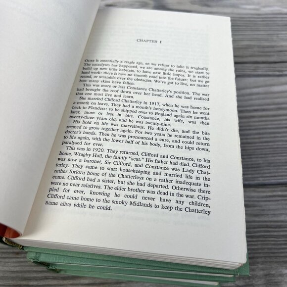 D.H. Lawrence Novels, Set of Three Books, Green Vintage Hardcovers - Picture 9 of 9